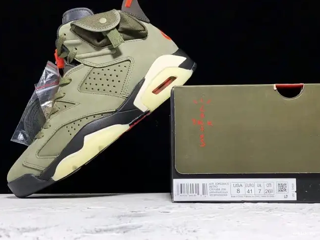 Rep Air Scott 6 x Travis Olive Medium CN1084-200 Jordan 0407